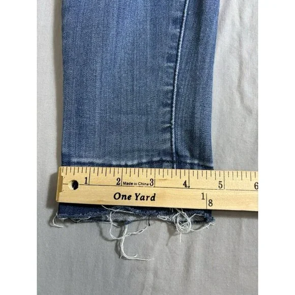 Judy Blue Jeans Womens 5/27 Blue Stretch Slim Fit Faded Pull On Released Hem - Picture 4 of 7